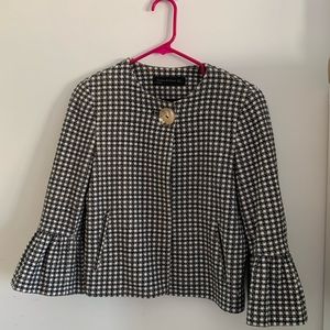 Zara Black & White Blazer Sweater